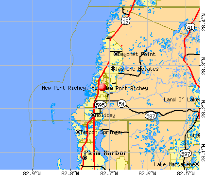 New Port Richey, FL map