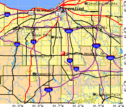 Broadview Heights, OH map