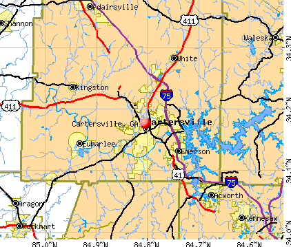 Cartersville, GA map