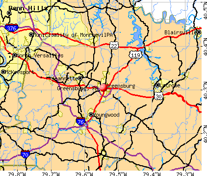 Greensburg, PA map