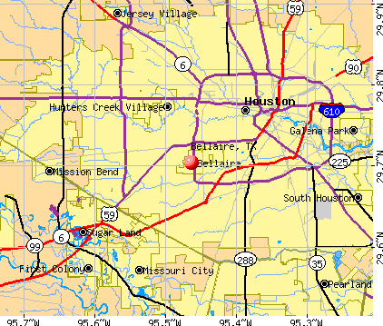 Bellaire, TX map