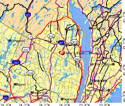 Pearl River, NY map