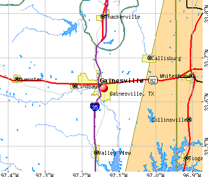 Gainesville, TX map