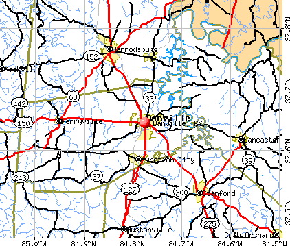 Danville, KY map