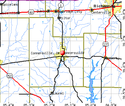 Connersville, IN map