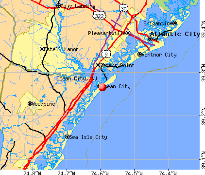 Ocean City, NJ map