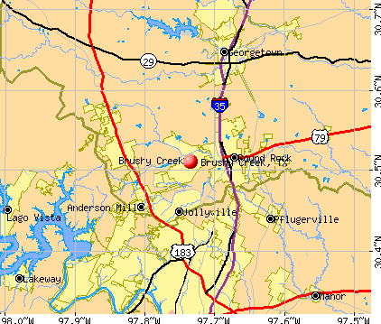 Brushy Creek, TX map
