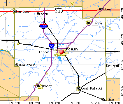 Lincoln, IL map