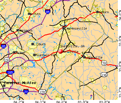 Snellville, GA map