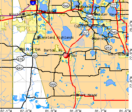 Bartow, FL map