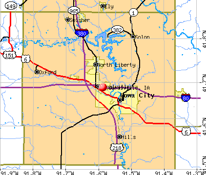 Coralville, IA map