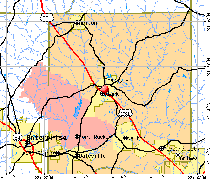 Ozark, AL map