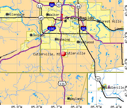 Cutlerville, MI map