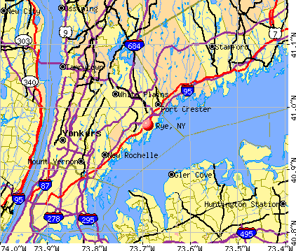 Rye, NY map