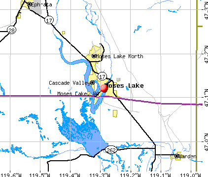 Moses Lake, WA map