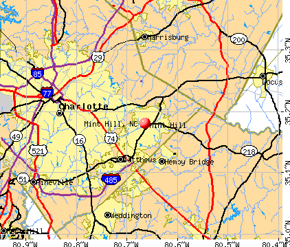 Mint Hill, NC map