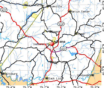 Indiana, PA map