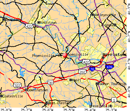 Phoenixville, PA map