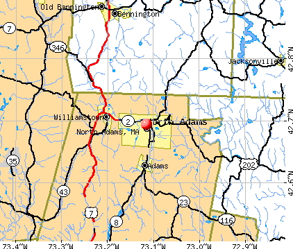 North Adams, MA map