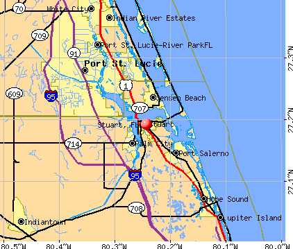 Stuart, FL map