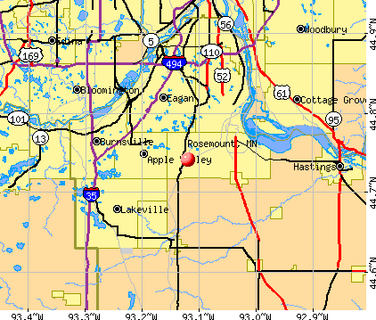 Rosemount, MN map
