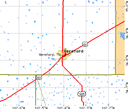 Hereford, TX map