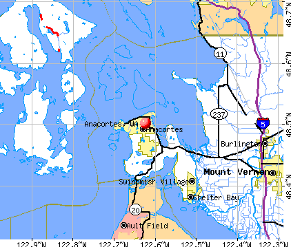 Anacortes, WA map