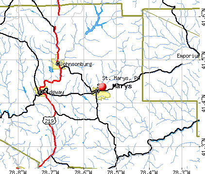 St. Marys, PA map