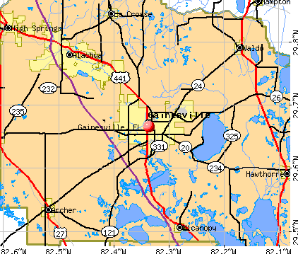 Gainesville, FL map
