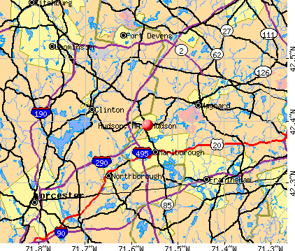 Hudson, MA map