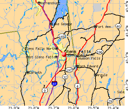 Glens Falls, NY map