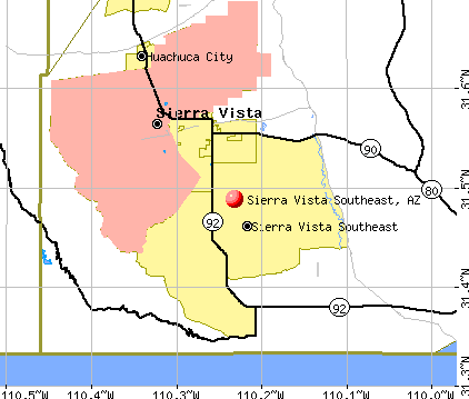 Sierra Vista Southeast, AZ map