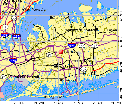 Westbury, NY map