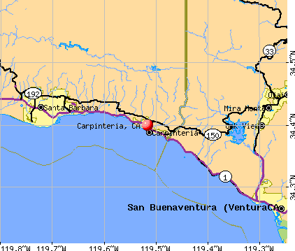 Carpinteria, CA map