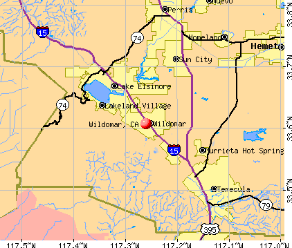 Wildomar, CA map
