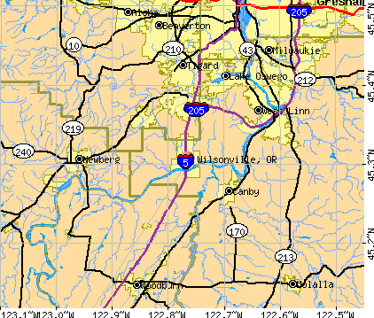 Wilsonville, OR map