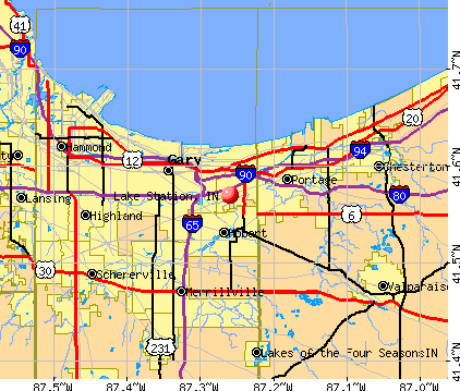 Lake Station, IN map