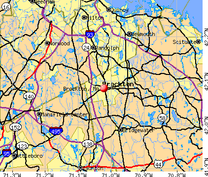 Brockton, MA map