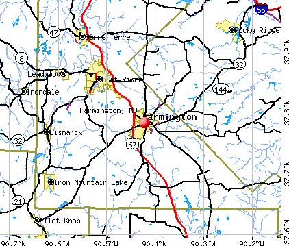Farmington, MO map