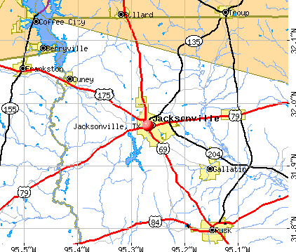 Jacksonville, TX map