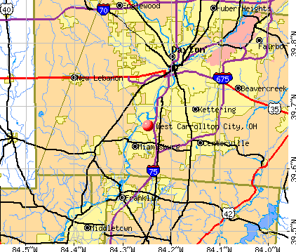 West Carrollton City, OH map