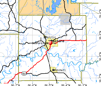 Bedford, IN map