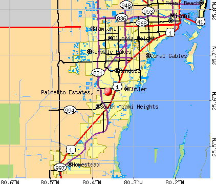 Palmetto Estates, FL map