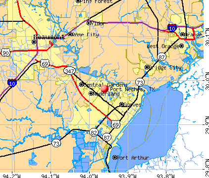 Port Neches, TX map