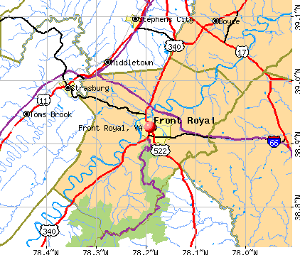 Front Royal, VA map
