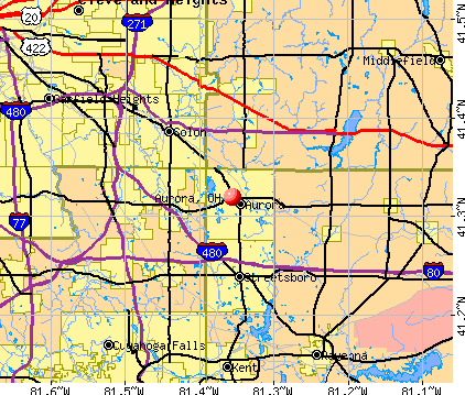 Aurora, OH map