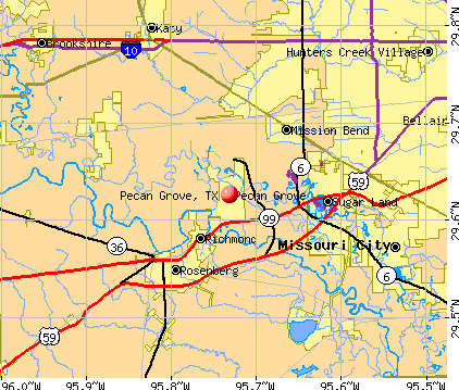 Pecan Grove, TX map