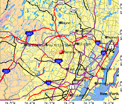 Verona, NJ map