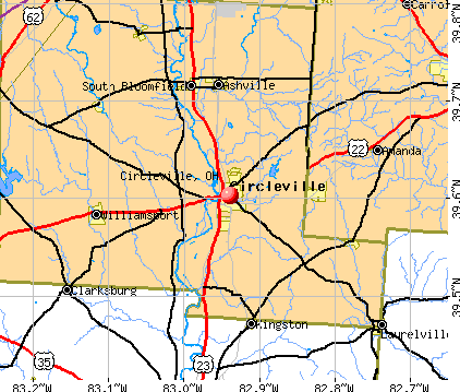 Circleville, OH map
