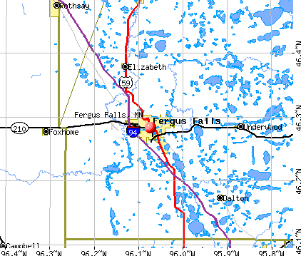 Fergus Falls, MN map